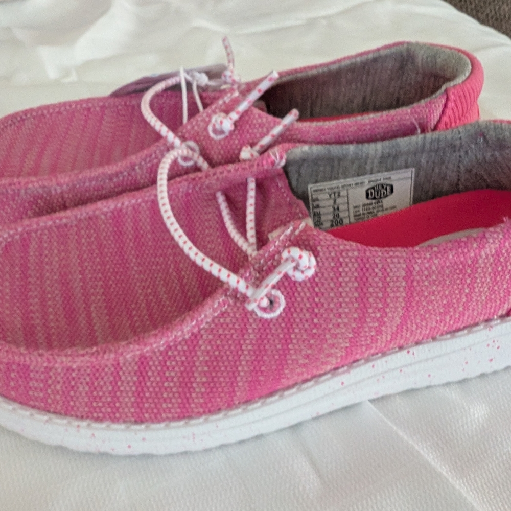 Hey Dude Kids Moccasins in Pink - Picture 4 of 5